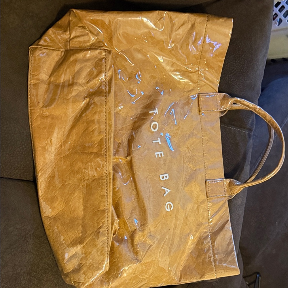 SHEIN Shiny Gold Tote Bag